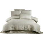 Set husă de pătură Bej Pat 200 3 Piese