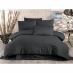 Set husă de pătură Gri Pat 200 3 Piese