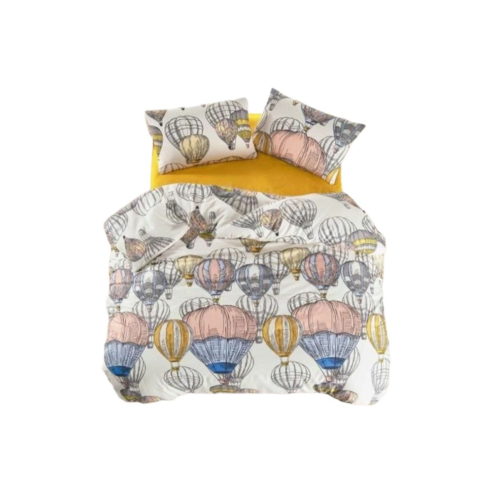 Set husă de pătură Muştar Pat 200 3 Piese