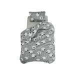 Set husă de pătură Gri Pat 200 3 Piese