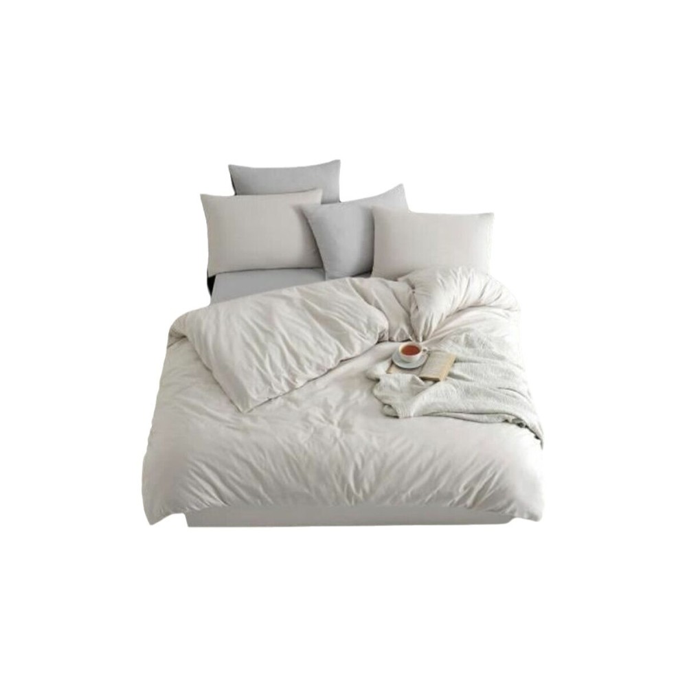 Set husă de pătură Bej Pat 200 3 Piese