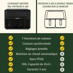 Friteuză cu Aer Cuisinart AFD10XBLE Negru 2400 W 10,4 L