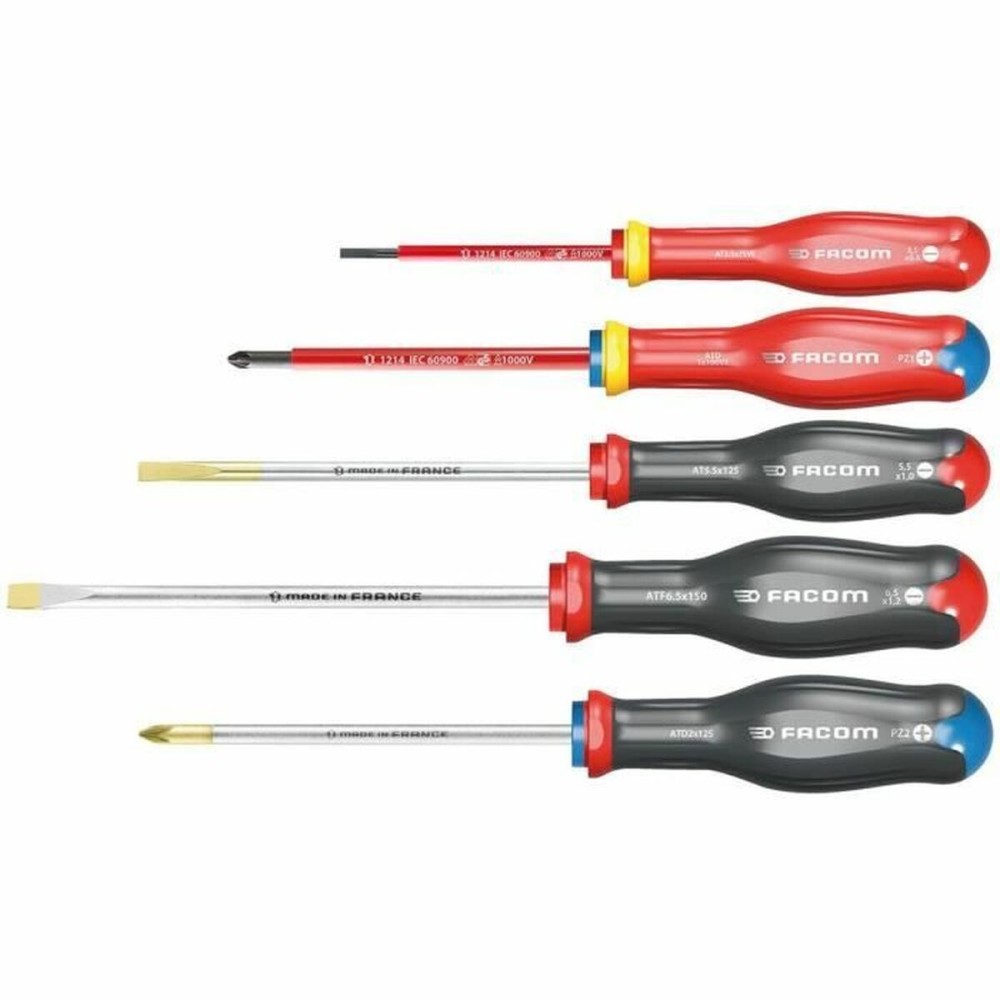 Set de șurubelnițe pentru electrician Facom AT.J5VEPB Multicolor 5 Piese