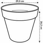 Set de ghivece Elho Gri Plastic Rotund 2 Piese