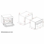 Cuptor cu Microunde Încorporabil Continental Edison CEMO34CEB3 Negru 1450 W 34 L