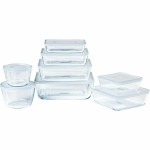 Set de recipiente de bucătărie ermetice Pyrex Cook & Freeze Transparent 8 Piese