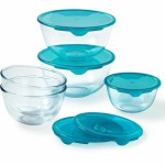 Set de Cutii pentru Prânz Pyrex Transparent Turquoise 5 Piese