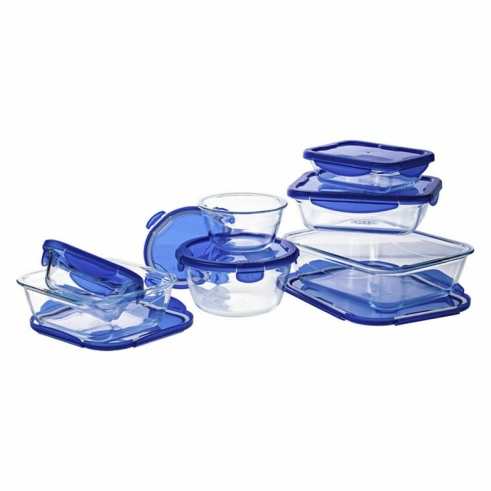 Set de Cutii pentru Prânz Pyrex Cook & Go Albastru Transparent
