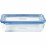 Set de Cutii pentru Prânz Pyrex Albastru Transparent 2,6 L 3 Piese
