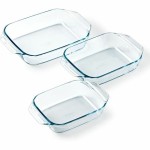 Set de vase pentru cuptor Pyrex Transparent 3 Piese