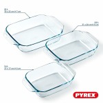 Set de vase pentru cuptor Pyrex Transparent 3 Piese