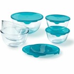 Set de Cutii pentru Prânz Pyrex Transparent Turquoise 5 Piese