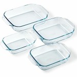 Set de vase pentru cuptor Pyrex Transparent 4 Piese