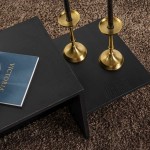 Masa de Cafea Harmony Negru 80 x 40 x 40 cm