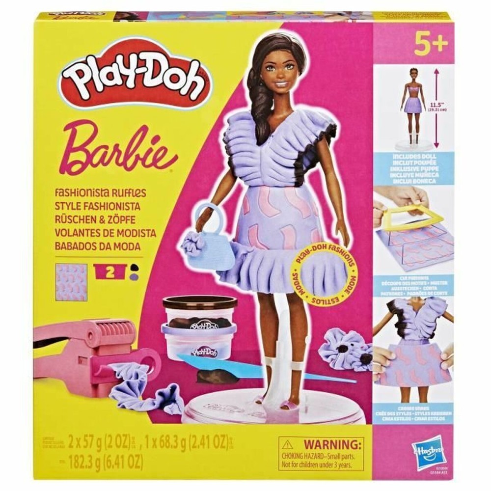 Joc de Plastilină Play-Doh Barbie Fashionista Ruffles Multicolor 730 g