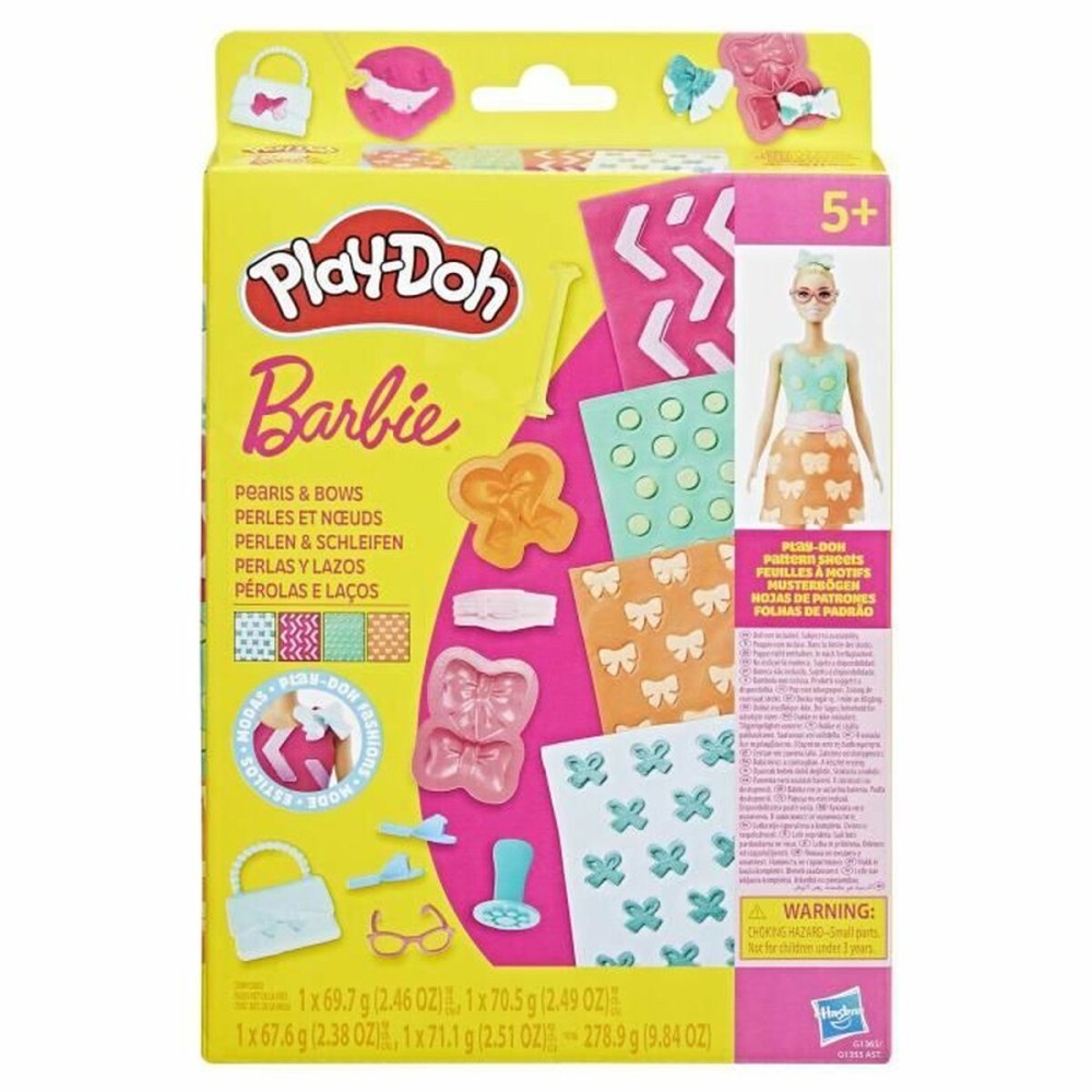 Joc de Plastilină Play-Doh BArbie Pearls & Bows Multicolor