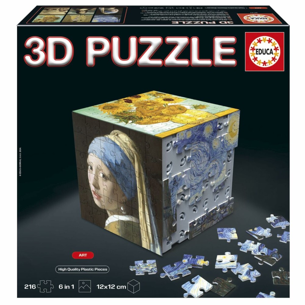 Puzzle Educa Arte en Cubo 36 Piese 216 Piese (6 Unități)