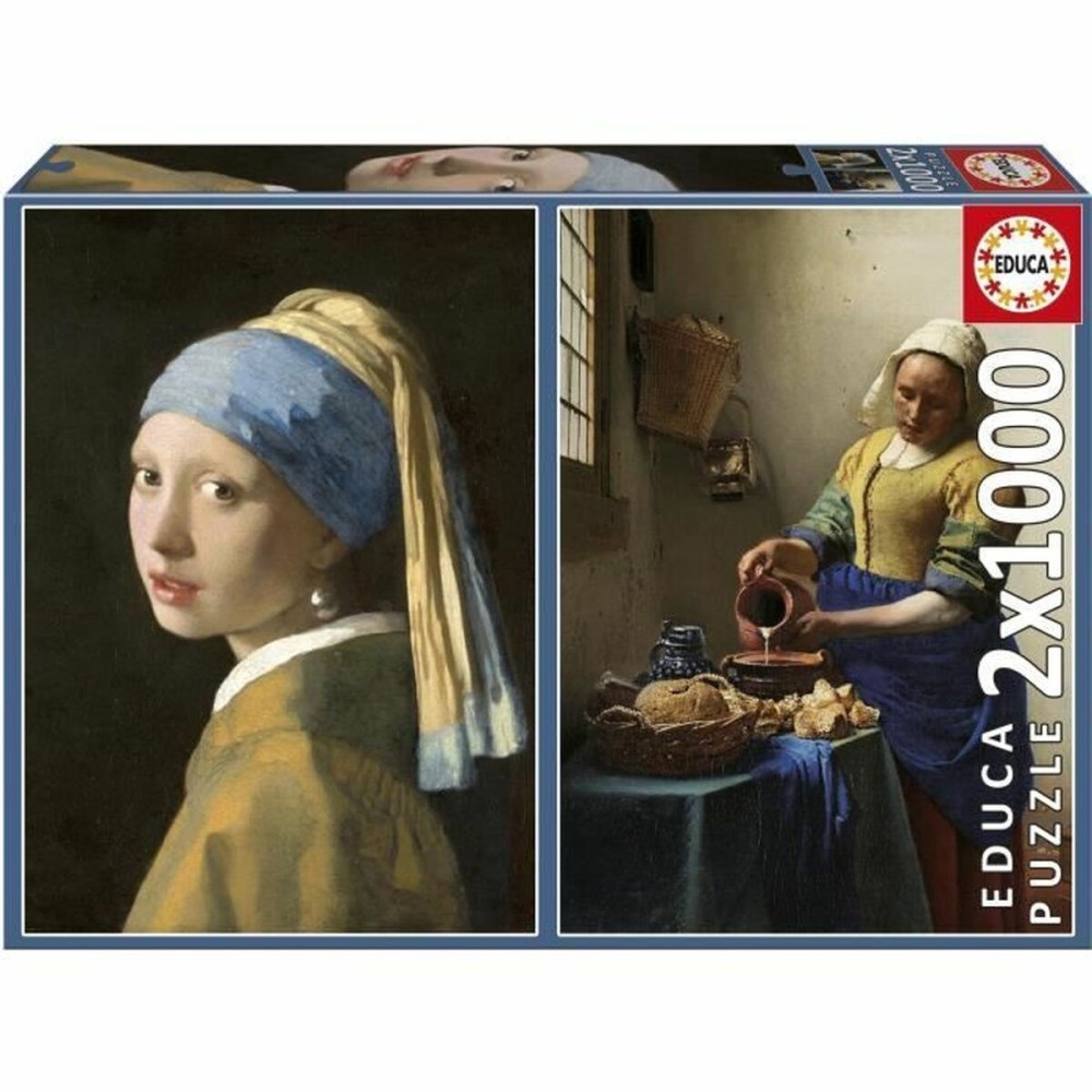 Puzzle Educa Vermeer 1000 Piese (2 Unități)