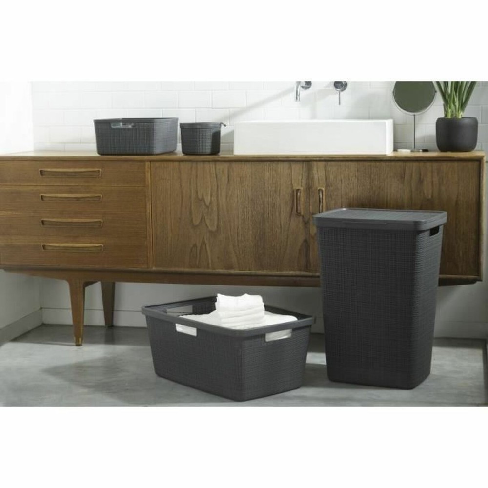 Coș Multifuncțional Curver Gri închis Iută Plastic