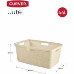 Coș pentru rufe Curver Yute Alb Plastic 45 L