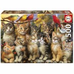 Puzzle Educa Gatitos y Pájaros 500 Piese