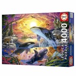 Puzzle Educa Orcas y Lobos 4000 Piese