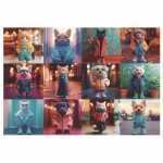 Puzzle Educa 20219 Fashion Animals