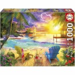Puzzle Educa Love Beach 1000 Piese