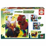 Set de 4 Puzzle-uri Educa Dino Spidey 12 Piese 16 Piese 20 Piese 25 Piese (4 Unități)