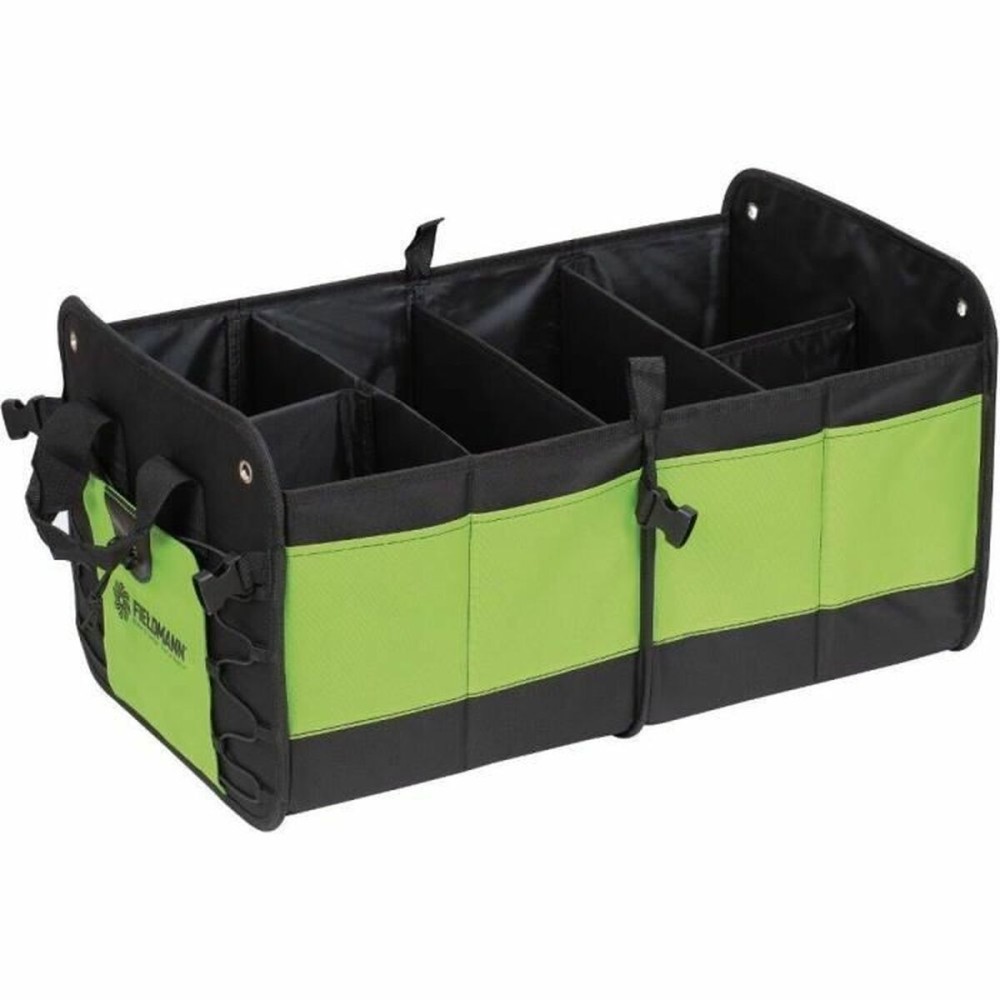 Organizator pliabil pentru portbagajul maşinii Fieldmann Negru Verde Plastic