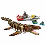 Set de Construcție Lego 76974 Jurassic World : Brick-Built Mosasaurus Boat Mission 858 Piese