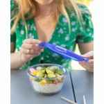 Set de recipiente de bucătărie ermetice Pyrex Albastru 0,7 L 3 Piese