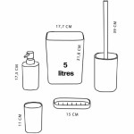Set de Baie TODAY HOY Albastru Plastic Modern (5 Unități)