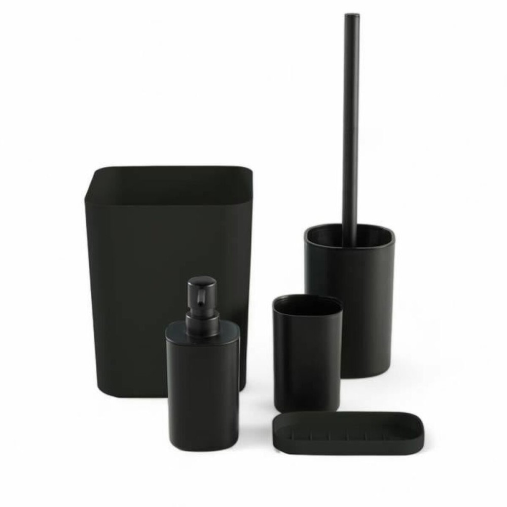 Set de Baie TODAY HOY Negru Plastic Modern (5 Unități)