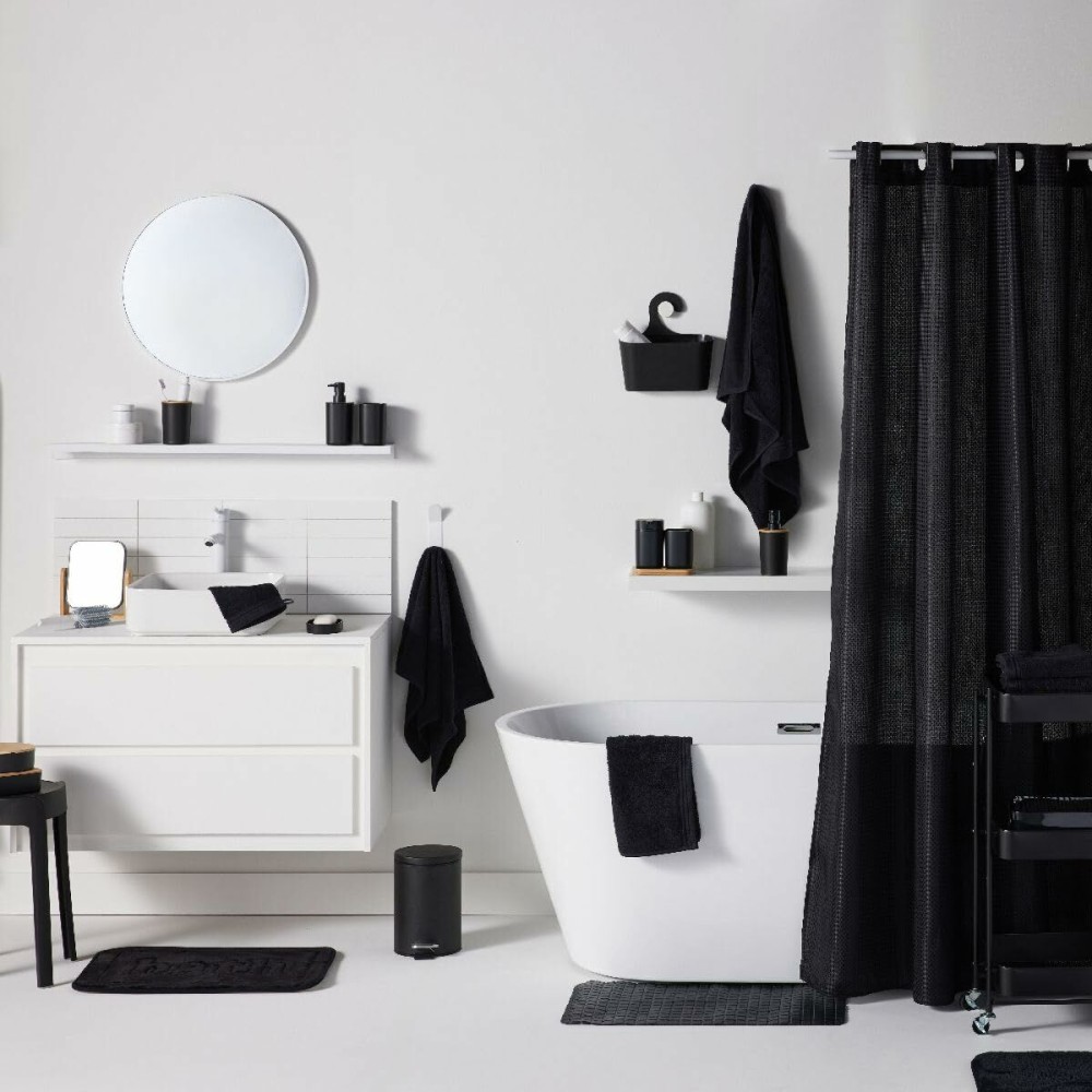 Covoraș de baie antiderapant TODAY UTILITY Negru 40 x 60 cm