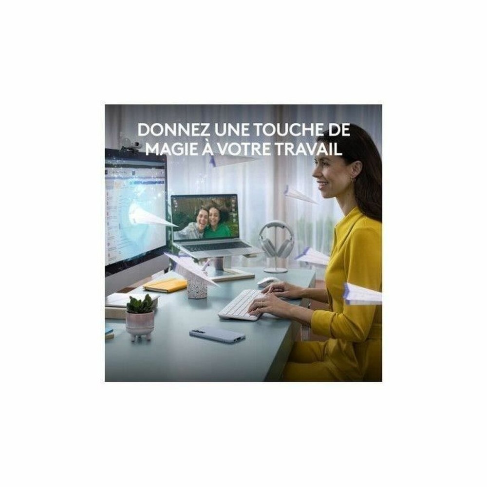 Tastatură și Mouse Logitech Alb Franceză Azerty Franceză