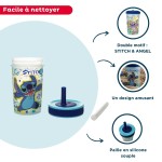 Paharul de învăţare ThermoBaby LILO & STITCH 420 ml Albastru