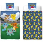 Set husă de pătură Pokémon 25 x 4 x 30 cm Multicolor Pat 140 2 Piese