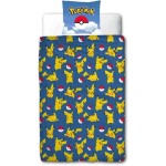 Set husă de pătură Pokémon 25 x 4 x 30 cm Multicolor Pat 140 2 Piese