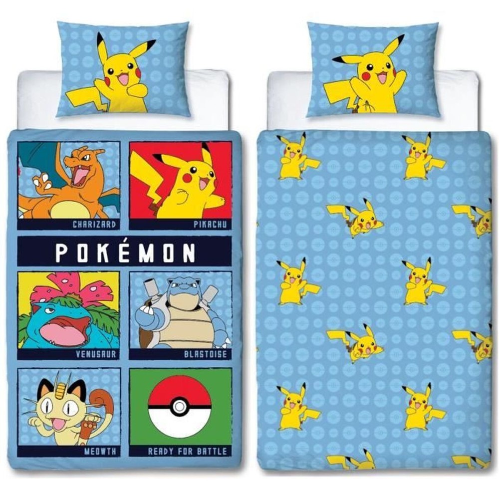 Set husă de pătură Pokémon Multicolor Pat 140 2 Piese