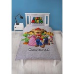 Set husă de pătură Mario Bros Multicolor Pat 140 2 Piese