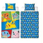 Set husă de pătură Pokémon Multicolor Pat 140 2 Piese