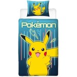 Set husă de pătură Pokémon Galben Pat 140 2 Piese