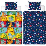 Set husă de pătură Pokémon 25 x 5 x 29 cm Multicolor Pat 140 2 Piese