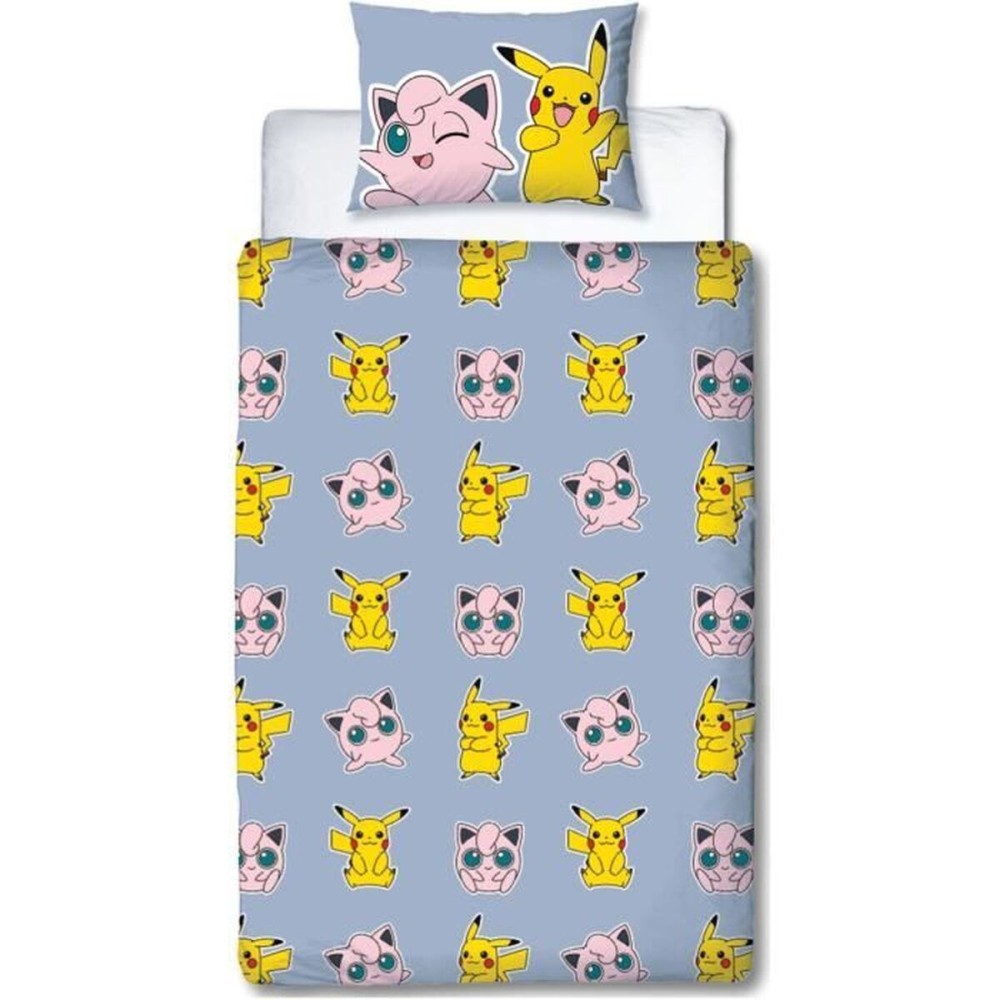 Set husă de pătură Pokémon 25 x 4 x 30 cm Multicolor Pat 140 2 Piese