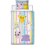 Set husă de pătură Pokémon 25 x 4 x 30 cm Multicolor Pat 140 2 Piese