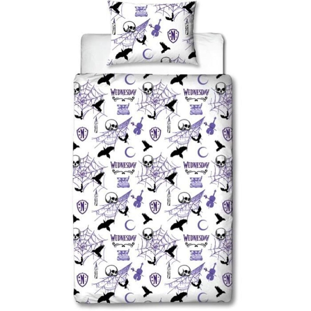 Set husă de pătură Wednesday Multicolor Pat 140 2 Piese