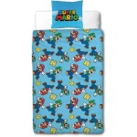 Set husă de pătură Mario Bros Multicolor Pat 140 2 Piese