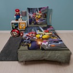 Set husă de pătură Mario Bros 25 x 5 x 30 cm Multicolor Pat 140 2 Piese
