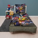 Set husă de pătură Mario Bros 25 x 5 x 30 cm Multicolor Pat 140 2 Piese